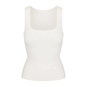 Skims COTTON RIB LONG TANK | MARBLE
